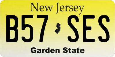 NJ license plate B57SES