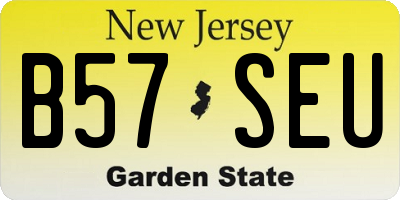 NJ license plate B57SEU