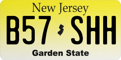 NJ license plate B57SHH