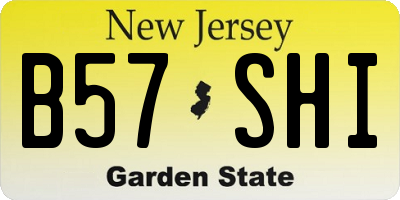 NJ license plate B57SHI