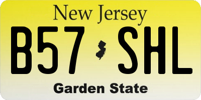 NJ license plate B57SHL