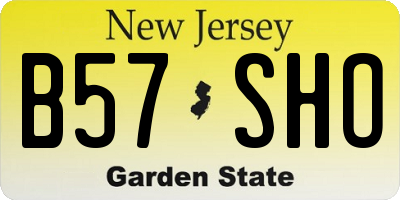 NJ license plate B57SHO