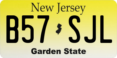 NJ license plate B57SJL