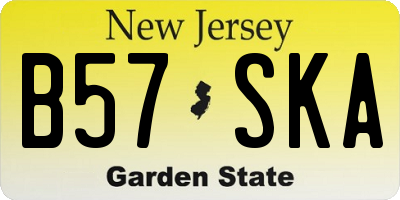 NJ license plate B57SKA