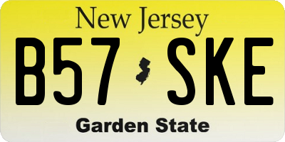 NJ license plate B57SKE