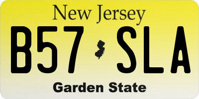 NJ license plate B57SLA