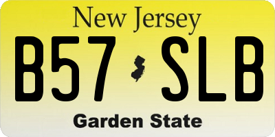 NJ license plate B57SLB