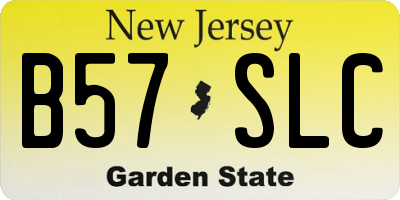 NJ license plate B57SLC