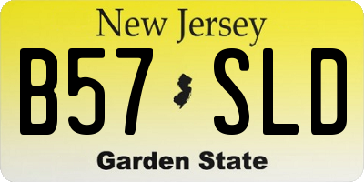 NJ license plate B57SLD