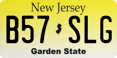 NJ license plate B57SLG