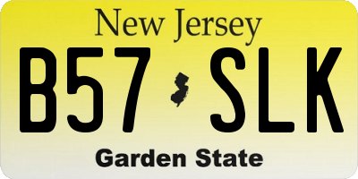 NJ license plate B57SLK