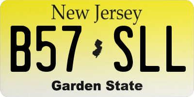 NJ license plate B57SLL