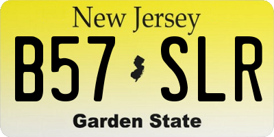 NJ license plate B57SLR