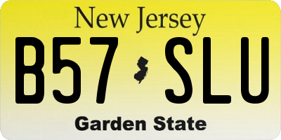 NJ license plate B57SLU