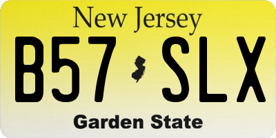 NJ license plate B57SLX