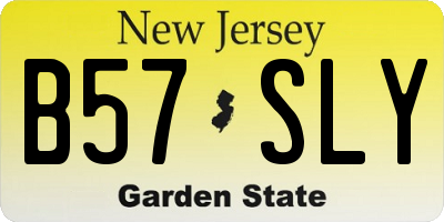NJ license plate B57SLY