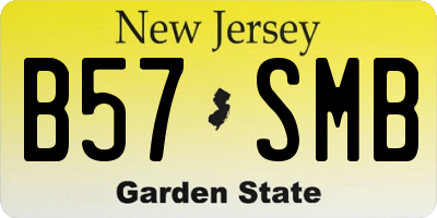 NJ license plate B57SMB