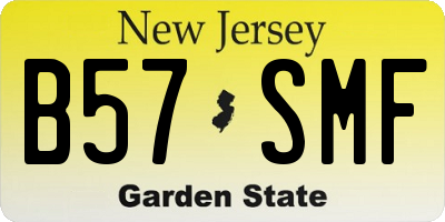 NJ license plate B57SMF