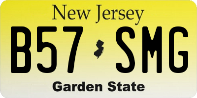 NJ license plate B57SMG