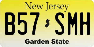 NJ license plate B57SMH