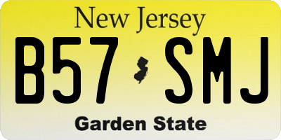 NJ license plate B57SMJ