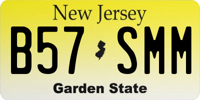 NJ license plate B57SMM