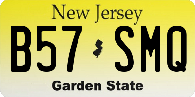 NJ license plate B57SMQ