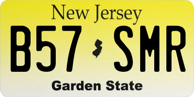 NJ license plate B57SMR
