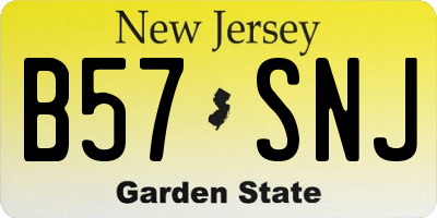 NJ license plate B57SNJ