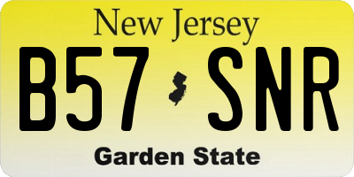 NJ license plate B57SNR