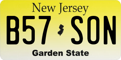NJ license plate B57SON