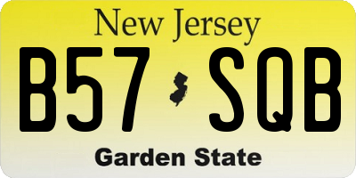 NJ license plate B57SQB