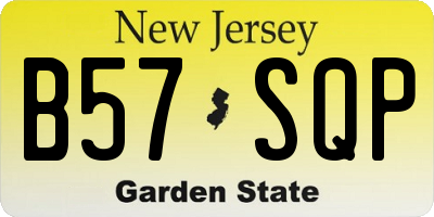 NJ license plate B57SQP