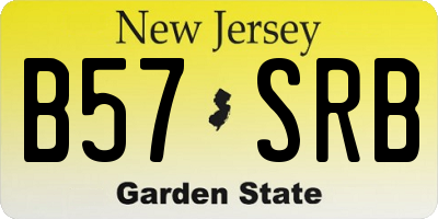 NJ license plate B57SRB