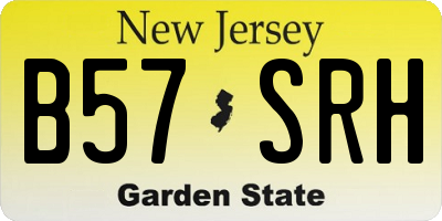 NJ license plate B57SRH