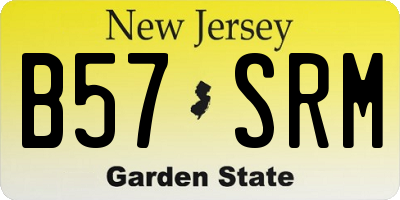 NJ license plate B57SRM