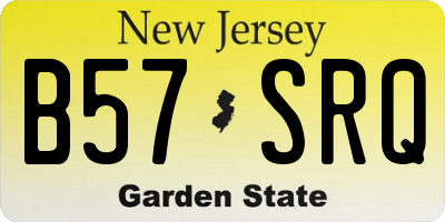NJ license plate B57SRQ
