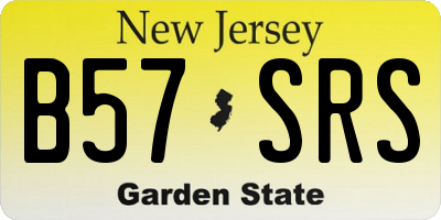 NJ license plate B57SRS