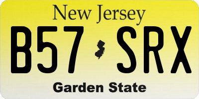 NJ license plate B57SRX