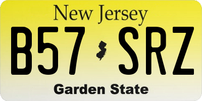 NJ license plate B57SRZ