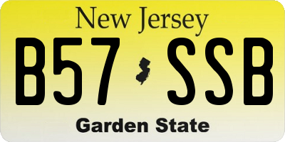 NJ license plate B57SSB