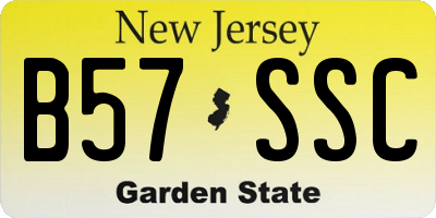 NJ license plate B57SSC