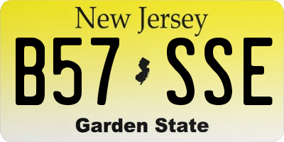 NJ license plate B57SSE