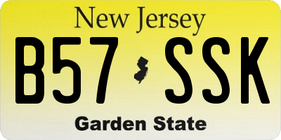 NJ license plate B57SSK