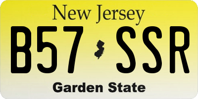 NJ license plate B57SSR