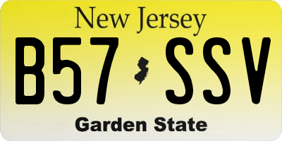NJ license plate B57SSV