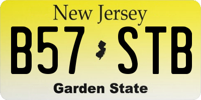 NJ license plate B57STB