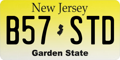 NJ license plate B57STD