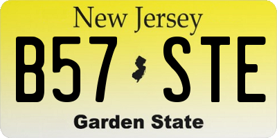 NJ license plate B57STE