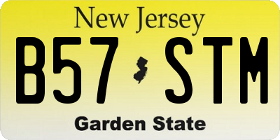 NJ license plate B57STM